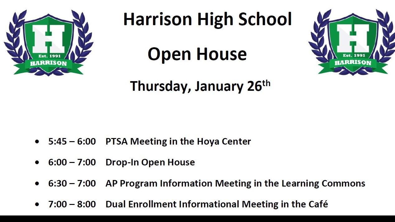 Open house Schedule